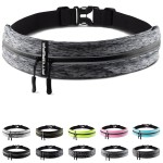 Fitgriff Running Belt for Men & Women - Secure Jogging Pouch for Phone, Keys & Essentials - For All Cell Phones (Grey 2, 24.5 - 35.5 Waist Size)