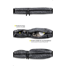 Fitgriff Running Belt for Men & Women - Secure Jogging Pouch for Phone, Keys & Essentials - For All Cell Phones (Grey 2, 24.5 - 35.5 Waist Size) Fitgriff Running Belt for Men & Women - Secure Jogging Pouch for Phone, Keys & Essentials - For All Cell Phones (Grey 2, 24.5 - 35.5 Waist Size)