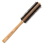 Boar Bristle Hair Brush [ Made in Japan ] 100% Natural Bristle Slick Back Brush for Styling, Separating, Shaping, and Blow-Drying for Women and Men (Round Brush)
