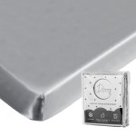 Dreamy Sheets Baby Crib Mattress Sheet - Silky Fabric Skin & Hair Friendly Crib Sheet - Standard Size Satin Crib Sheets Breathable Cover - Premium Quality Nursery Sheets - 28x52x8in - Gray