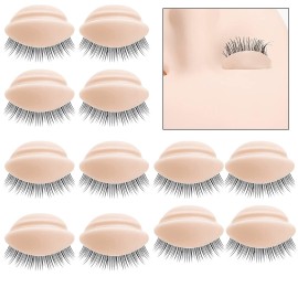 6 Pairs Replacement Eyelids For Mannequin Head Eyelids Realistic Eyelids Silicone Practice Eyelash Training Eyelids Removable Eyelids with Lashes for Lash Practice Eyelash Extensions 6 Pairs Replacement Eyelids For Mannequin Head Eyelids Realistic Eyelids Silicone Practice Eyelash Training Eyelids Removable Eyelids with Lashes for Lash Practice Eyelash Extensions