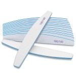 Poly Nail Extension Gel Files 100/180 Grit - 12 PCS Emery Boards for Acrylic Nails - Double-Sided Washable Coarse File Manicure Tools for Home and Salon Use