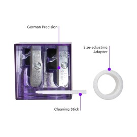 Kokie Makeup Pencil Sharpener for Lip, Eyebrow, and Eyeliner Pencil, Made in German Stainless Steel Blade, Size-Adjusting Adapter, Cleaning Stick Kokie Makeup Pencil Sharpener for Lip, Eyebrow, and Eyeliner Pencil, Made in German Stainless Steel Blade, Size-Adjusting Adapter, Cleaning Stick