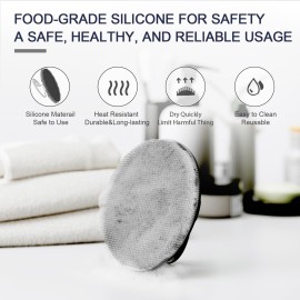 BEAUTAIL Silicone Body Scrubber Shower Bath Wash Brush Gentle Exfoliating Scrub Cleansing Loofah for Women Men Baby Sensitive Skin, Easy to Clean, Lather Nicely, More Hygienic, 1 Pack, Black