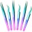 Mudder 6 Pcs Lash Tweezers Precision Eyelash Tweezers for Lash Extension, Straight and Curved Tip, Stainless Steel for False Volume Eyelash Application Tools(Laser)