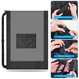 BROTOU Extra Large Sports Ball Bag, Upgrade Thicken Ball Bags for Coaches, Adjustable Shoulder Strap and Hanging Ears with Handle, Mesh Sports Bag for Holding Basketball, Volleyball, Swimming Gear