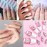 UNA GELLA Long Coffin Nail Tips, 504pcs Pre-Shape Fake Nails Half Matte Full Cover Acrylic Gel Nail Tips Clear Long Coffin Press On Nails Home DIY Extension 12 Sizes Gelly Tips