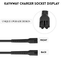 Kaynway for Wahl Cordless Clippers Charger, Professional Replacement 4V Clipper Charger Cord for All Wahl Magic Clip Senior Sterling-4 Designer 5-Star 8164 Finale Shaver (New and Old Versions)