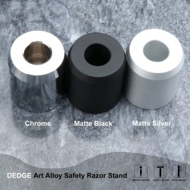 DEDGE Safety Razor Stand Matte Silver-Razor Holder Stand-Double Edge Safety Razor Stand-Shaver Holder for Bathroom Accessory-Opening Dimension is 1.7cm/0.67 DEDGE Safety Razor Stand Matte Silver-Razor Holder Stand-Double Edge Safety Razor Stand-Shaver Holder for Bathroom Accessory-Opening Dimension is 1.7cm/0.67
