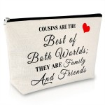 Sfodiary Cousin Birthday Gift Makeup Bags for Women Sister Best Friend Travel Cosmetic Pouch Friendship Christmas Graduation Gift for Bestie Sister