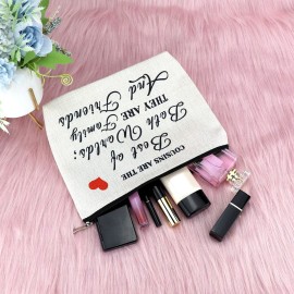 Sfodiary Cousin Birthday Gift Makeup Bags for Women Sister Best Friend Travel Cosmetic Pouch Friendship Christmas Graduation Gift for Bestie Sister