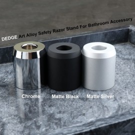DEDGE Safety Razor Stand Matte Black-Double Edge Safety Razor Stand-Shaver Holder for Bathroom Accessory-Opening Dimension is 1.7cm/0.67