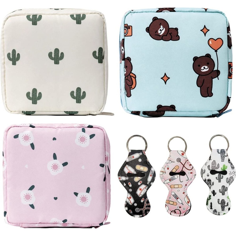 IVYRISE 3 Pack Sanitary Napkin Storage Bag Menstrual Cup Bag Cosmetic Bag 3 Pack Chapstick Holder Neoprene Keychain Portable Cosmetic Bag with Zipper Menarche Bag for Teen Girls Women Ladies (Cyl004) IVYRISE 3 Pack Sanitary Napkin Storage Bag Menstrual Cup Bag Cosmetic Bag 3 Pack Chapstick Holder Neoprene Keychain Portable Cosmetic Bag with Zipper Menarche Bag for Teen Girls Women Ladies (Cyl004)