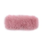surell Faux Fur Hair Clip - Cute and Trendy Hair Accessory - Fashionable Fake Fur Barrette for All Hair Types - Fun Hair Jewelry - Light Pink
