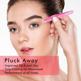 Amorux Eyebrow Tweezers For Women Facial Hair Professional hair removal Stainless Steel Tweezers for Ingrown Facial Hair, Splinter, and Daily Beauty (Black) (Pink) Amorux Eyebrow Tweezers For Women Facial Hair Professional hair removal Stainless Steel Tweezers for Ingrown Facial Hair, Splinter, and Daily Beauty (Black) (Pink)