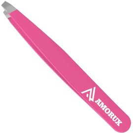 Amorux Eyebrow Tweezers For Women Facial Hair Professional hair removal Stainless Steel Tweezers for Ingrown Facial Hair, Splinter, and Daily Beauty (Black) (Pink) Amorux Eyebrow Tweezers For Women Facial Hair Professional hair removal Stainless Steel Tweezers for Ingrown Facial Hair, Splinter, and Daily Beauty (Black) (Pink)