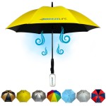 Breeze Life Original Mister Breeze, Sun Umbrella with Fan and Mister, Umbrella Mister with Built-in Fan, For Festivals, Beach and more. (Yellow)