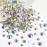 Beadsland Rhinestones for Makeup,8 Sizes 2500pcs Crystal AB Flatback Rhinestones Eye Gems for Nails Crafts with Tweezers and Wax Pencil,Crystal AB,SS4-SS30