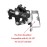 CYSKY Bike Front Derailleur 3 Speed Clamp on 34.9mm with Adapter for 31.8mm, Support Top or Bottom Pull Routing for MTB Road Bike