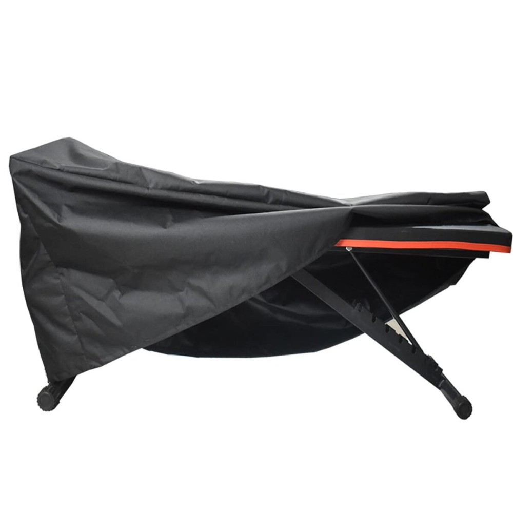 Mini Lustrous Weight Bench Cover, Adjustable Exercise Workout Bench Cover, Waterproof 600D Oxford Fabric for Indoor and Outdoor Use, 50 L x 23 W x 17 HBlack