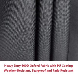 Mini Lustrous Weight Bench Cover, Adjustable Exercise Workout Bench Cover, Waterproof 600D Oxford Fabric for Indoor and Outdoor Use, 50 L x 23 W x 17 HBlack