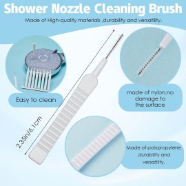Hushee 100 Pieces Shower Head Cleaning Brush Multifunctional Hole Cleaner Tool Anti Clogging Shower Nozzle Cleaning Brush for Pore Small Nozzle Keyboard Window Slot Blinds Faucets