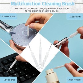 Hushee 100 Pieces Shower Head Cleaning Brush Multifunctional Hole Cleaner Tool Anti Clogging Shower Nozzle Cleaning Brush for Pore Small Nozzle Keyboard Window Slot Blinds Faucets