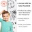 Headwaters Studio Outer Space Growth Chart - Growth Chart for Wall Height Chart for Kids Height Growth for Kids Height Measurement Growth Kids Growth Chart Height Measurement Tool-White - 63 x 6.7