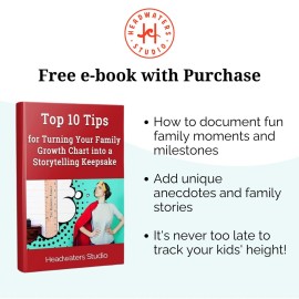 Headwaters Studio Outer Space Growth Chart - Growth Chart for Wall Height Chart for Kids Height Growth for Kids Height Measurement Growth Kids Growth Chart Height Measurement Tool-Natural - 63 x 6.7