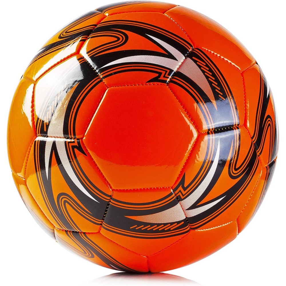 Western Star Soccer Ball Size 3 & Size 4 & Size 5 - Official Match Weight - 6 Designs - Youth & Adult Soccer Players - Attractive and Durable Design - Match Grade Soccer Ball (Amber Orange, 4)