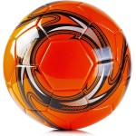 Western Star Soccer Ball Size 3 & Size 4 & Size 5 - Official Match Weight - 6 Designs - Youth & Adult Soccer Players - Attractive and Durable Design - Match Grade Soccer Ball (Amber Orange, 4)