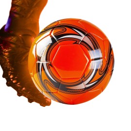 Western Star Soccer Ball Size 3 & Size 4 & Size 5 - Official Match Weight - 6 Designs - Youth & Adult Soccer Players - Attractive and Durable Design - Match Grade Soccer Ball (Amber Orange, 4)