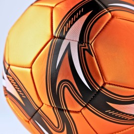Western Star Soccer Ball Size 3 & Size 4 & Size 5 - Official Match Weight - 6 Designs - Youth & Adult Soccer Players - Attractive and Durable Design - Match Grade Soccer Ball (Amber Orange, 4)