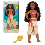 Disney Store Girl\'s Disney Princess Classic Doll (Moana), 11 Inches, Includes Brush with Molded Details, Fully Posable Toy in Classic Outfit