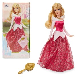 Disney Store Official Disney Princess Classic Doll (Aurora from Sleeping Beauty), 11 Inches, Includes Brush with Molded Details, Fully Posable Toy in Classic Outfit - Disney Princess Toys for Girls