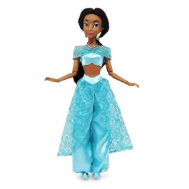 Disney Store Official Disney Princess Classic Doll (Jasmine from Aladdin), 11 Inches, Includes Brush with Molded Details, Fully Posable Toy in Classic Outfit - Disney Princess Toys for Girls