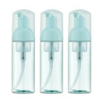 Owlyee 2oz Foam Bottle (3PCS) Empty Foaming Pump Dispenser for Hand Soap, Lash Cleanser, Shampoo to Travel (60ml, Green)