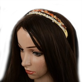FZBHRO Raw Crystal Headband Spiritual Quartz Hair Accessories Genuine Crystal Stone Beaded Tiara for Women Girls 3pcs