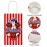chiazllta 12 Pcs Baseball Party Treat Bag Kids Boys Girls Baseball Gift Candy Goodie Snack Favor Bags with Handle for Sports Game Themed Birthday Party Baby Shower Team Celebration Decoration Supplies