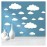 Big Clouds Wall Decals Removable DIY Large Vinyl Sticker Self Adhesive Wallpaper for Living Room Nursery Children Baby Kids Boys Girls Bedroom Decor Home Art Mural Dec