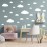 Big Clouds Wall Decals Removable DIY Large Vinyl Sticker Self Adhesive Wallpaper for Living Room Nursery Children Baby Kids Boys Girls Bedroom Decor Home Art Mural Dec