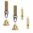 Solid Brass 1.5 Loud Bear Bells for Hikers,with Silencer and Emergency Whistle for Hiking, Biking, Fishing, Rock Cimbing (2 Sets)