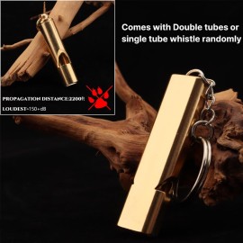 Solid Brass 1.5 Loud Bear Bells for Hikers,with Silencer and Emergency Whistle for Hiking, Biking, Fishing, Rock Cimbing (2 Sets)