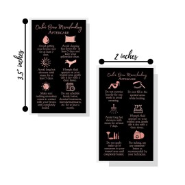Boutique Marketing LLC Ombre Brow Microshading Aftercare Instructions Card | 50 Pack 2x3.5 inches Business Size Snatched Brows Black with Rose Gold Foil Color Design, black, rose gold Boutique Marketing LLC Ombre Brow Microshading Aftercare Instructions Card | 50 Pack 2x3.5 inches Business Size Snatched Brows Black with Rose Gold Foil Color Design, black, rose gold