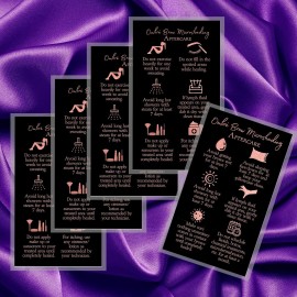 Boutique Marketing LLC Ombre Brow Microshading Aftercare Instructions Card | 50 Pack 2x3.5 inches Business Size Snatched Brows Black with Rose Gold Foil Color Design, black, rose gold Boutique Marketing LLC Ombre Brow Microshading Aftercare Instructions Card | 50 Pack 2x3.5 inches Business Size Snatched Brows Black with Rose Gold Foil Color Design, black, rose gold