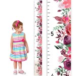 Headwaters Studio Growth Chart for Wall - Height Chart for Kids, Wall Hanging Growth Chart, Baby Nursery Height Measurement, Kids Growth Chart Wall, Growth Chart for Kids - Floral - Pink - 63 x 6.7