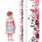 Headwaters Studio Growth Chart for Wall - Height Chart for Kids, Wall Hanging Growth Chart, Baby Nursery Height Measurement, Kids Growth Chart Wall, Growth Chart for Kids - Floral - Pink - 63 x 6.7