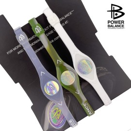 Power Balance The Original Genuine Performance Wristband, Silicone Rubber Wristbands Bracelets Sports Bracelets Wristband for Men Women, 3 in Rubber Bracelets, Size of MM and LM19.0CM/L20.5CM