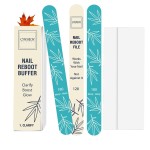 Onsen Japanese Nail Shape & Shine Kit | 3-Way Nail Buffer Block w/ 2 Extra Pads & 6-Pack Professional Nail File 120/180 Grit for Natural and Acrylic Nails | Shape and Shine Series - Super Value Bundle