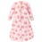 Hudson Baby Unisex Baby Premium Quilted Long Sleeve Sleeping Bag and Wearable Blanket, Blush Rose, 12-18 Months